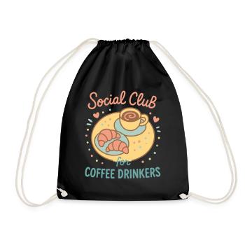 Club social pour les buveurs de café Design - Sac de sport léger - noir - Devant