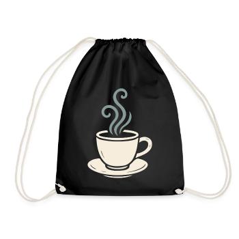 Conception de la tasse matinale douillette de l’amateur de café - Sac de sport léger - noir - Devant