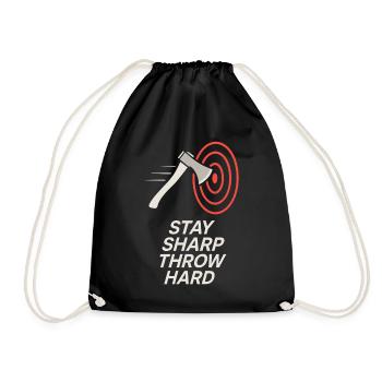 Drôle Hache Lancer Mème Hache Moi Tout Tranchant - Sac de sport léger - noir - Devant