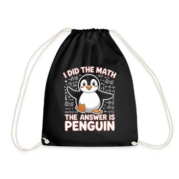 J’ai fait le calcul, la réponse est pingouin - Sac de sport léger - noir - Devant