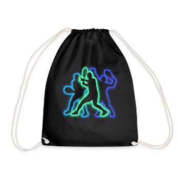 Joueurs de tennis Silhouettes Enfants Tennis Homme - Sac de sport léger - noir - Devant
