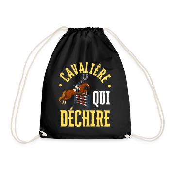 Ripping Rider - Show Jumping - Drawstring Bag - black - Front