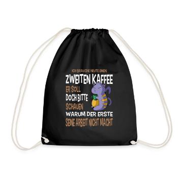 Funny Sayings Fun Outfits Irony Sarcasm - Drawstring Bag - black - Front