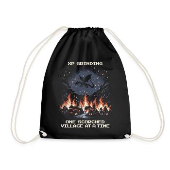 Grinding XP: Burned village by village | Dragon - Drawstring Bag - black - Front