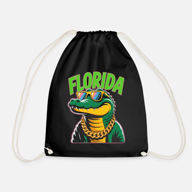 Florida Alligator - Turnbeutel - Schwarz