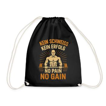 Pas de sueur, pas de succès Fitness Motivation Gym - Sac de sport léger - noir - Devant