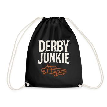 Demolition Derby Fan Pit Crew Crash Driver Fair - Drawstring Bag - black - Front