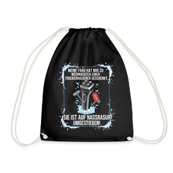 Dry Shaver Gift - Drawstring Bag - black - Front