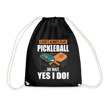 Pickleball Paddleball Dinkball Tennis Paddel - Turnbeutel - Schwarz - Vorne