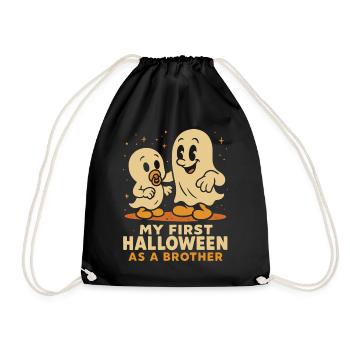 Mein erstes Halloween als Bruder süßer Geist - Turnbeutel - Schwarz - Vorne
