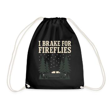 Firefly Summer Night Glow Bug Nostalgic - Drawstring Bag - black - Front