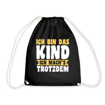 Mutter Team Mama - Turnbeutel - Schwarz - Vorne