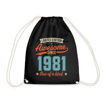 Génial depuis 1981 - Sac de sport léger - noir - Devant