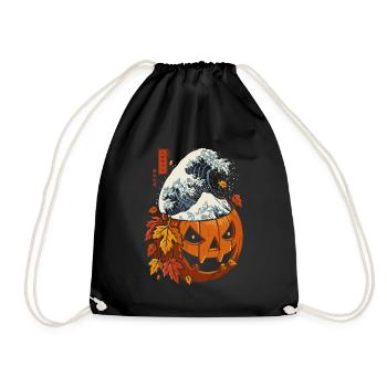 Halloween Automne - Pumpkin Vague Kanagawa - Sac de sport léger - noir - Devant