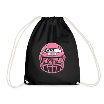Breast Cancer Awareness Warrior In Progress - Drawstring Bag - black - Front