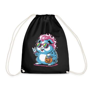 Punk Hamster Cochon d’Inde Halloween - Sac de sport léger - noir - Devant