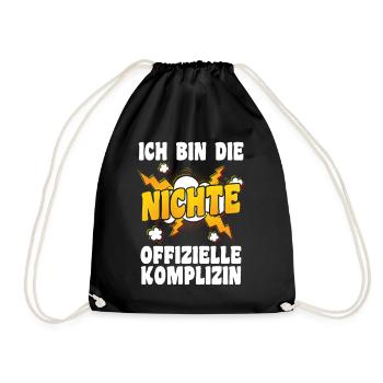 Nièce motif familial - Sac de sport léger - noir - Devant