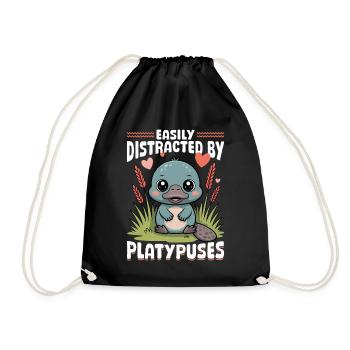 Funny aesthetic Kawaii Platypus - Turnbeutel - Schwarz - Vorne