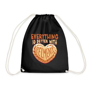 Pelmeni Pelmenis Everything Is Better With Pelmeni - Drawstring Bag - black - Front