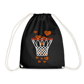 Basketball Love Hoop - Drawstring Bag - black - Front