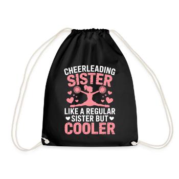 Cheerleader Saying Funny Cheerleader Gift - Drawstring Bag - black - Front