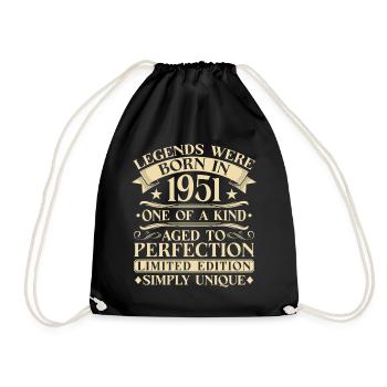 75ème Anniversaire Millésime 1951 - Sac de sport léger - noir - Devant