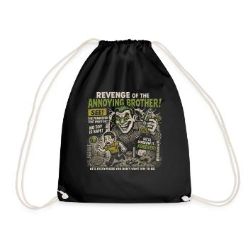 Annoying Brother Revenge Movie Poster Halloween - Drawstring Bag - black - Front