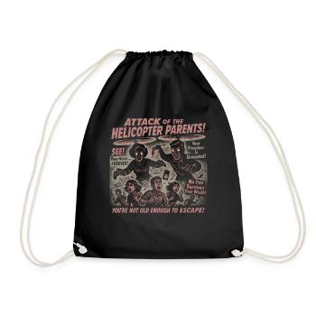 Helicopter parents attack movie poster Halloween - Drawstring Bag - black - Front