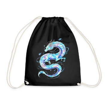 Ethereal Water Dragon - Drawstring Bag - black - Front