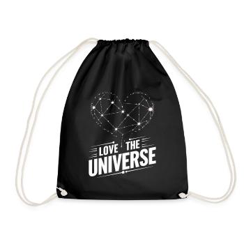 Love The Universe Constellation Heart Cosmos - Drawstring Bag - black - Front