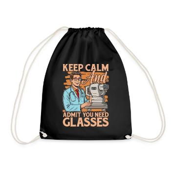 L’optométriste reste calme et admet que vous avez besoin d’un opticien - Sac de sport léger - noir - Devant