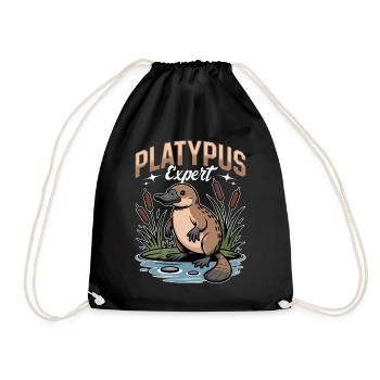 Funny aesthetic Kawaii Platypus - Turnbeutel - Schwarz - Vorne