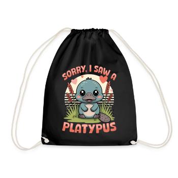 Funny aesthetic Kawaii Platypus - Turnbeutel - Schwarz - Vorne