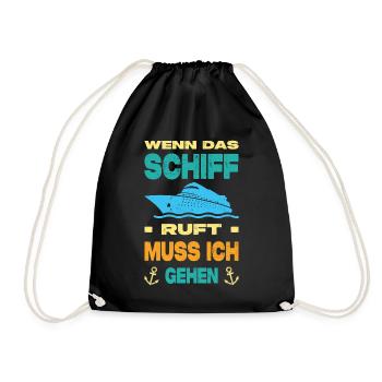 Funny Cruise Sayings Outfits Holiday - Drawstring Bag - black - Front