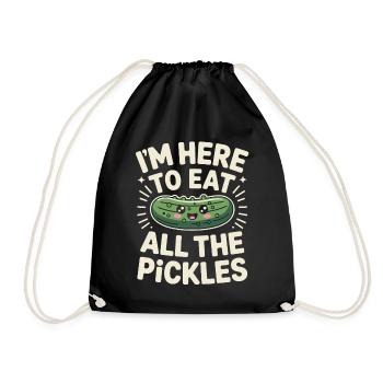 Concombres ici pour manger tous les cornichons - Sac de sport léger - noir - Devant