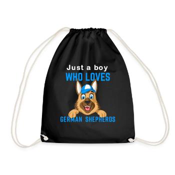Juste un garçon aime le berger allemand - Sac de sport léger - noir - Devant