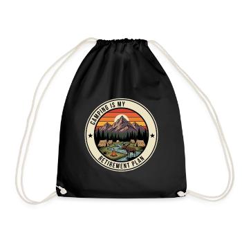 Régime de retraite pour les retraités en camping - Sac de sport léger - noir - Devant