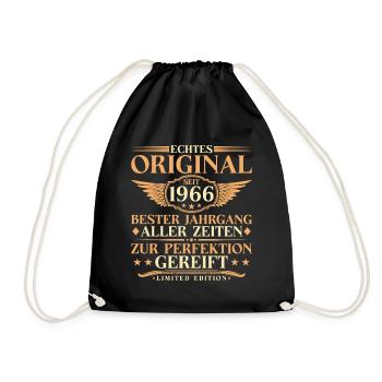 60ème Anniversaire Vintage Original 1966 Vintage - Sac de sport léger - noir - Devant