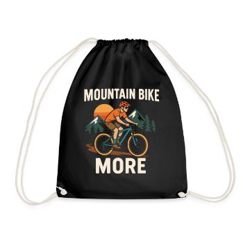 Mountain Bike Abenteuer - Turnbeutel - Schwarz - Vorne