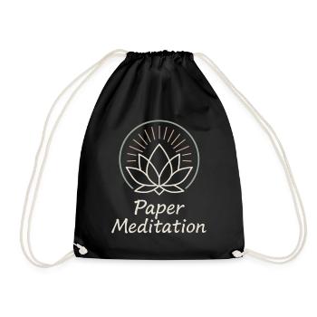 Origami Club Gift Simplicity To A - Drawstring Bag - black - Front