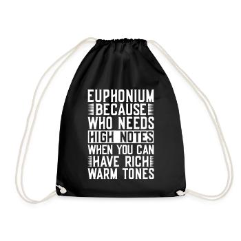 Baritone Player You Can Have Rich Warm Tones - Drawstring Bag - black - Front