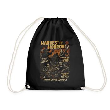 Harvest The Horror Farm Movie Poster Halloween - Drawstring Bag - black - Front