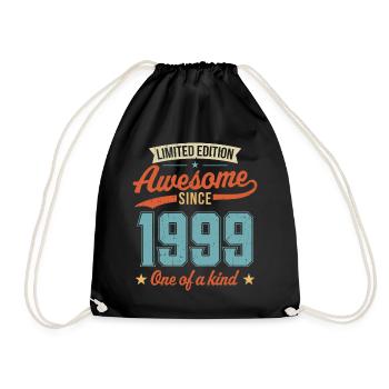 Awesome Since 1999 - Drawstring Bag - black - Front