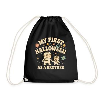 Mein erstes Halloween als Bruder Mumie Design - Turnbeutel - Schwarz - Vorne