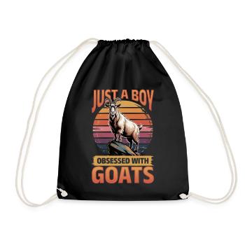 Funny Farm Animal Goat - Turnbeutel - Schwarz - Vorne