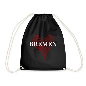 J’adore Brême, Brême Allemagne - Sac de sport léger - noir - Devant