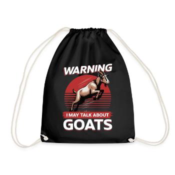 Funny Farm Animal Goat - Turnbeutel - Schwarz - Vorne