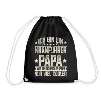 Kranführer Papa - Turnbeutel - Schwarz - Vorne