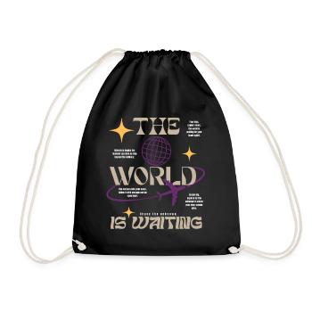 Le monde vous attend - Travel & Adventure - Sac de sport léger - noir - Devant