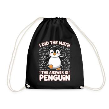 J’ai fait le calcul, la réponse est pingouin - Sac de sport léger - noir - Devant